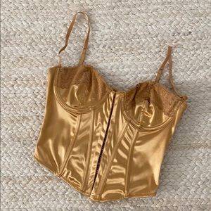 Urban Outfitters Gold Bustier Corset